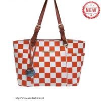 michael kors jet set checkerboard medium oranje bakken Amsterdam Shop aftdz933